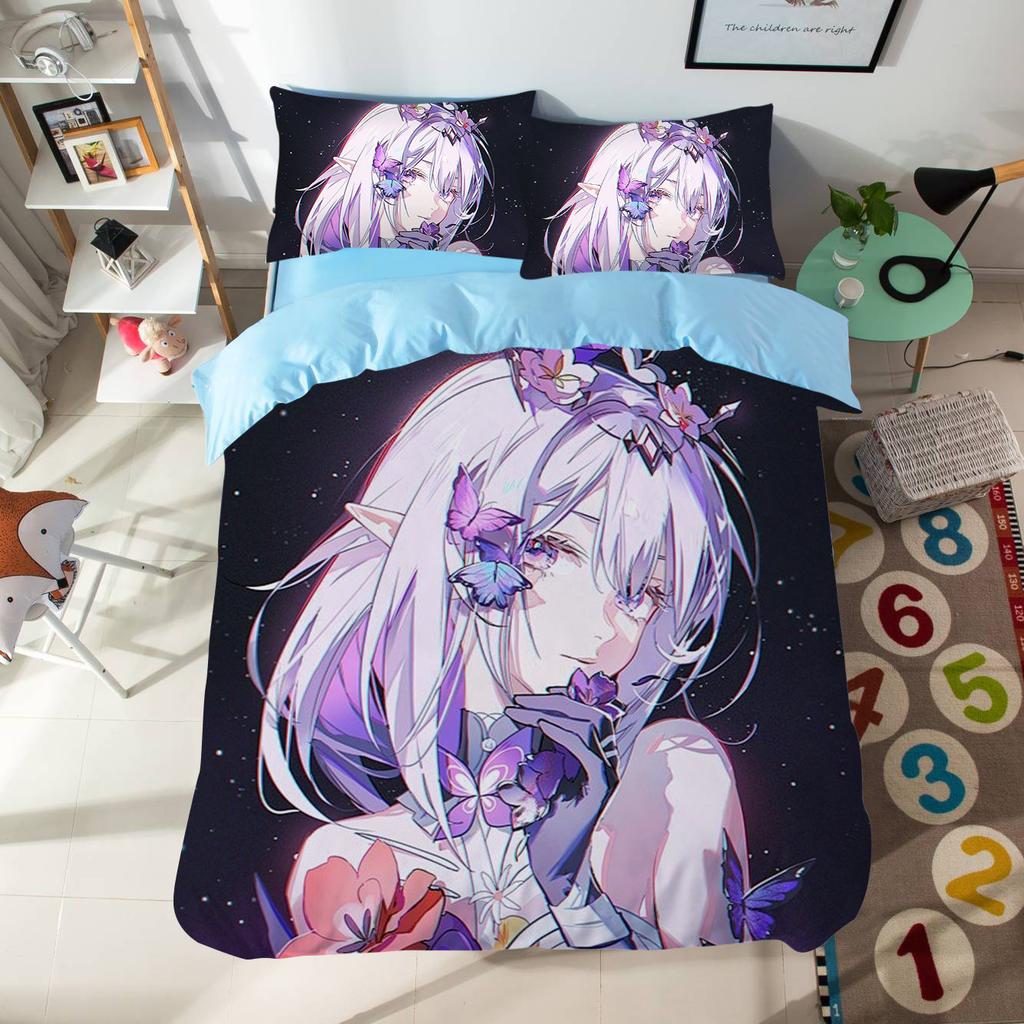 Anime Cartoon Pattern Duvet Cover Set 3pcs Honkai: Star Rail Bedding Set Single/twin Size Dormitory Decor Bedroom Decor for Teen