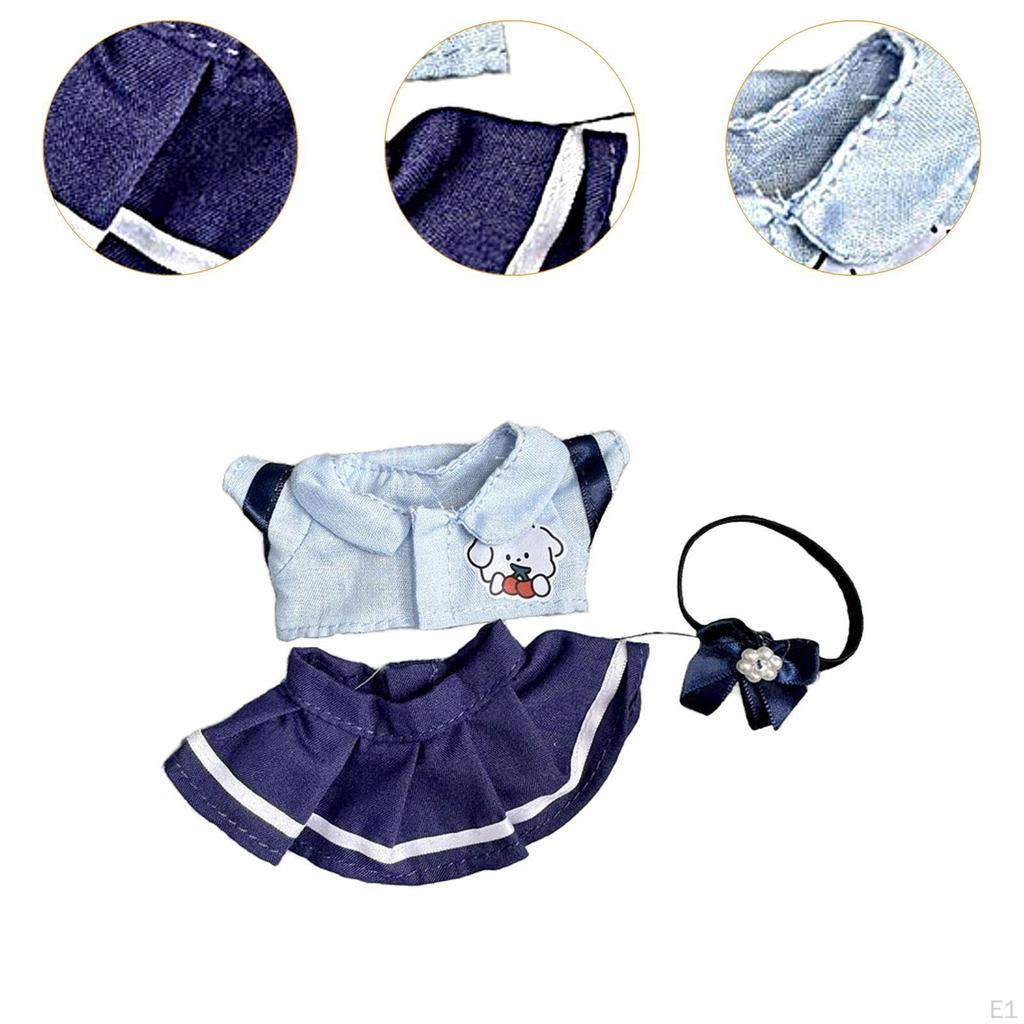 DIY Doll Clothing Kit with Tie for Hands-on Play 17cm