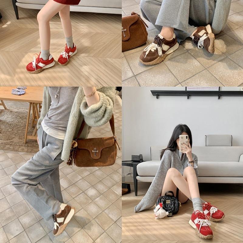 Leather Version 7cm Arch Support~ Inner Height Increase Popcorn Thick Bottom Leisure Sports Women