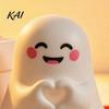 Playful Desk Accessories for Women 6Pcs Halloween Ghost Figurine, Cute Pen Holder, Miniature Decor, Funny Compact Holders Pencil Stand Ornament,