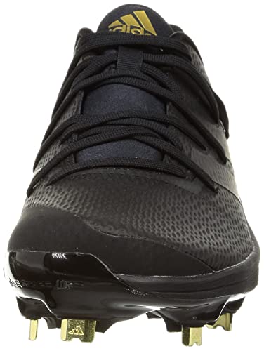 Adidas Adizero Afterburner 8 TD Baseball Cleats, Core Black/Core Black/Gold Metallic (GW0271), Size 25.0 cm