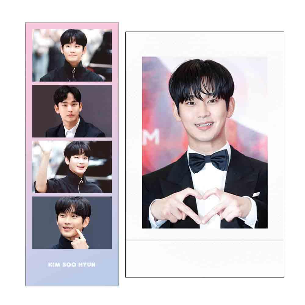 

Настоящий набор 4Cut Photo 2Sheet Polaroid 10Sheet Insenekko 10 Instax Trading Настоящий набор K-STAR + (2 + Карточки) (Ким Су Хен)