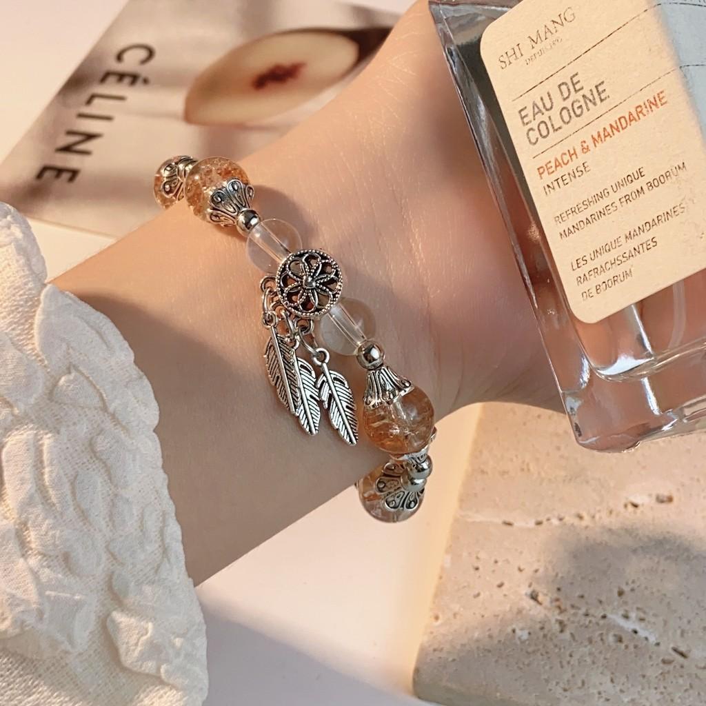 Lotus Geometric Chic Bracelet For Women Handcrafted Beads Stylish Alloy Jewelry