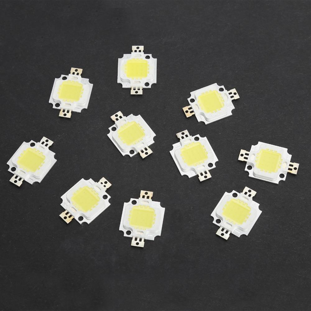 10PCS 12V Integrated LED Chip 10W High Power LED Chip Durable COB Light Source  Lamp Flood Light