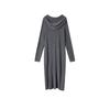 Elva' Island Women's Hooded Wool Knit Midi Dress