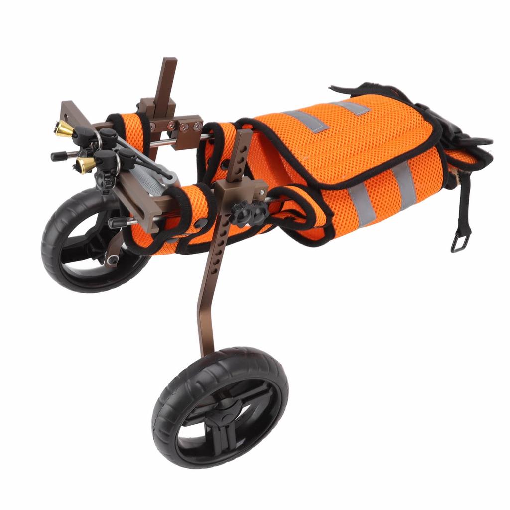 Pet Wheelchairs Adjustable Aluminum Alloy Portable Pet Rehabilitation Wheelchairs with Reflective