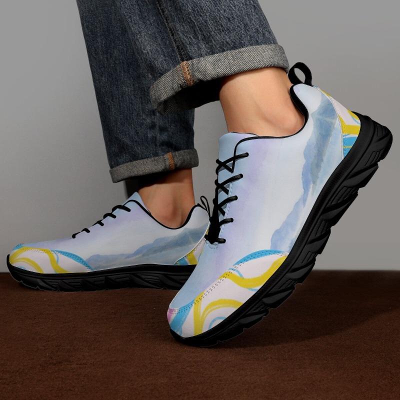 YRZL Durable Sneakers Men Lightweight Comfortable Non Slip Gym Shoes Men Walking Training Casual Sports Shoes Athletic Footwear