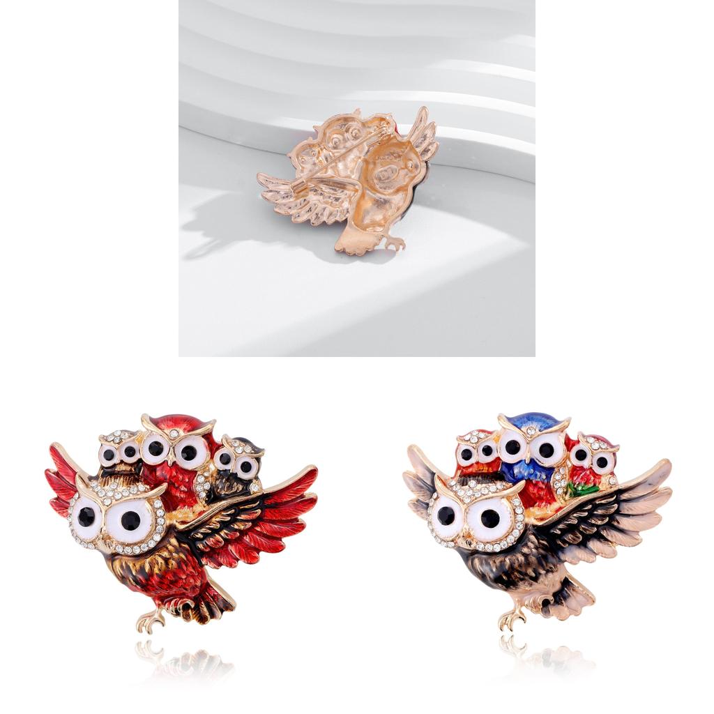 Owl Brooch Pin For Women Girls Elegant Animal Jewelry Gift For Fall