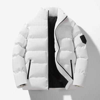 Men's Autumn and Winter Fashion Trend Thickened Cotton Coat Standing Collar Coat Cotton Coat
