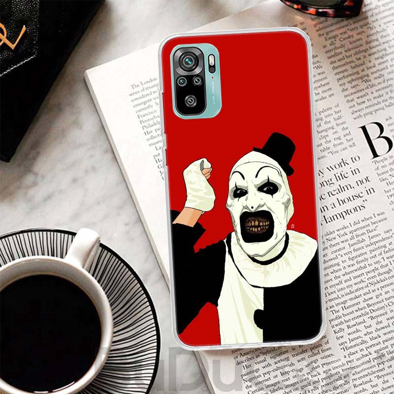 Horror Movie Terrifier Cover For Xiaomi Redmi Note 10 9S 9 8T 8 Pro 7 5 Mi 9T 10T 11T 12T 11 12 Lite 12X A3 A2 A1 Print Coque