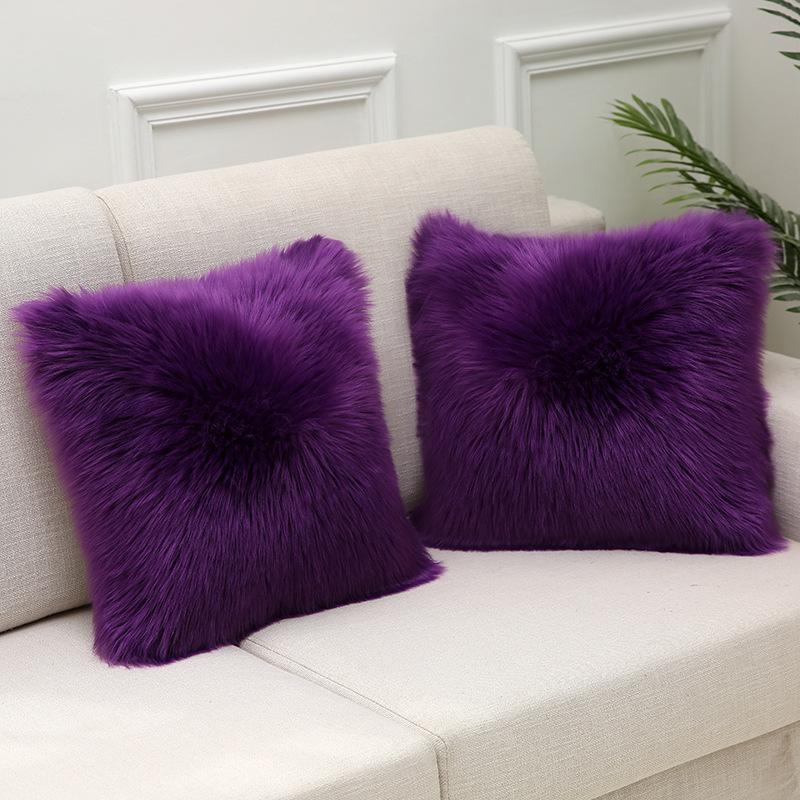 

Горячий Дом Инс Скандинавский Имитация Шерсти Плюшевый Диван Наволочка Наволочка 40*40cm фиолетовый