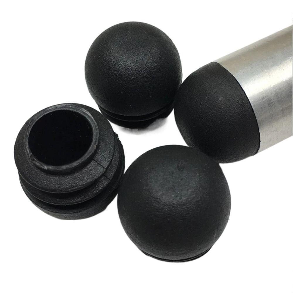 4Pcs Spherical Insert Non Slip Black Floor Protector Plugs Chair Leg Caps Dust Cover