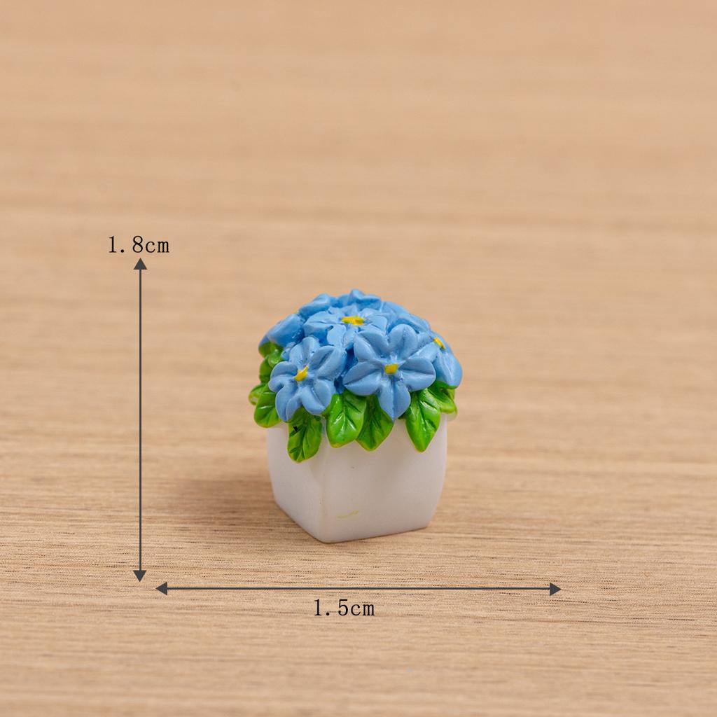 Micro Landscape Decoration Simulation Flower Fake Flower Succulent Plant Pot Resin Crafts Doll House Desktop Mini Decoration