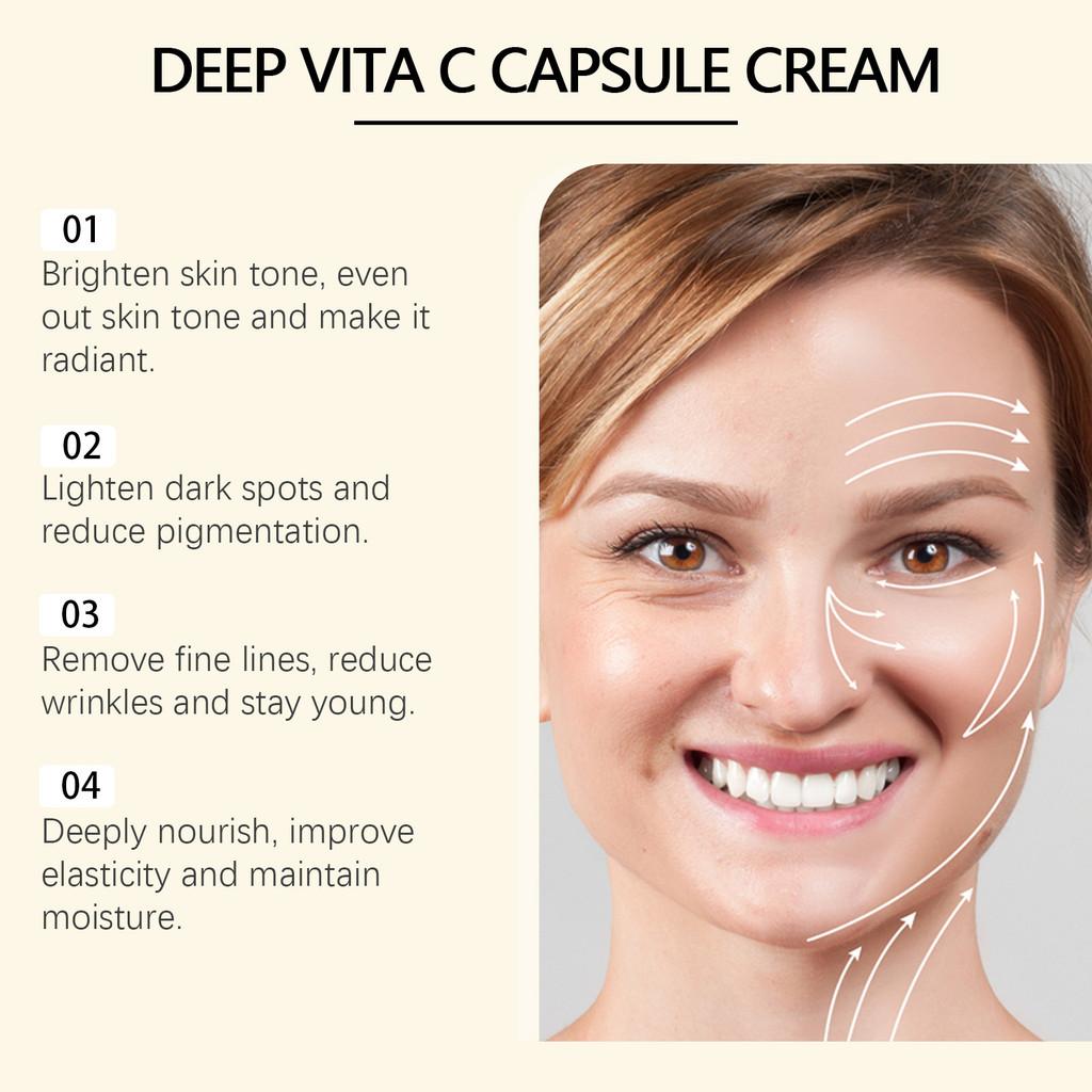 Jaysuing Vitamin C Golden Capsule Cream For Radiant Skin Brightening Moisturizing Treatment