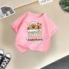 Children's Casual Short-sleeved T-shirt, Summer Boys' And Girls' Cute Capri Blouse