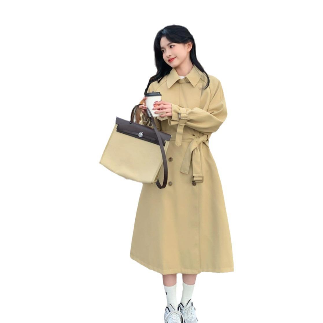 

Носите тренчкот для женщин весной и осенью. Новое повседневное универсальное пальто. M