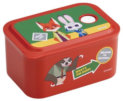 Mini Bento Lunch with Disney Zootopia Box, 1-Tier, Microwave-Safe, 320ml, Lid, Patch, PL32B-A