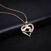 Mother's Day Mom Hold Kids Children Hand Love Heart Pendant Chain Necklace