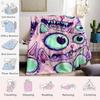 Pastel Zombie Monster Drip Printed Blanket Suitable for Sofas Beds Offices Travel Camping Chairs Warm Plush Blanket