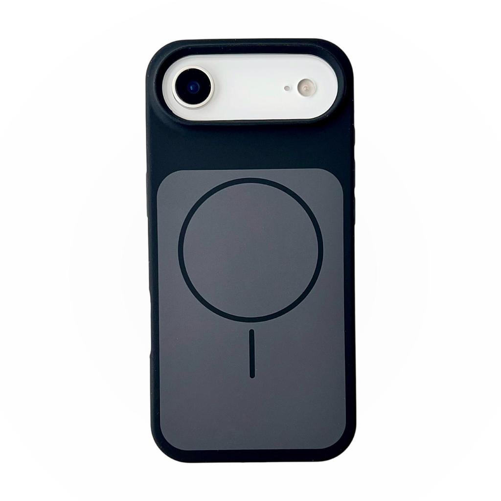 Dual-Color Liquid Silicone Magnetic Case for iPhone 17 Pro Max, Drop-Proof with Full Coverage and Contrasting Colors.