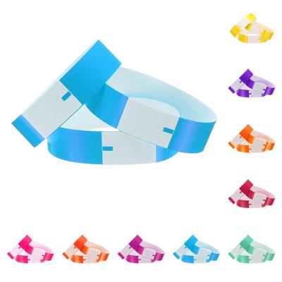 100Pcs Paper Wristbands Neon Party Wristbands Colored Wristbands Waterproof Paper Club Arm Bands for Events Party Concert Bar