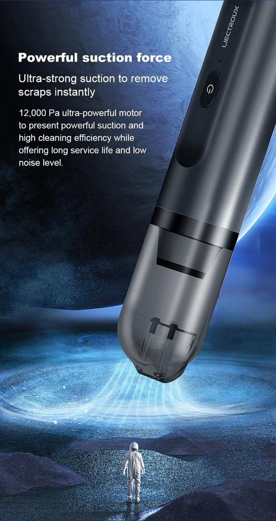 High Power Vacuum Cleaner, Mini Cordless,Rechargeable Portable Dust Collector, for Cars, Keyboard Gaps