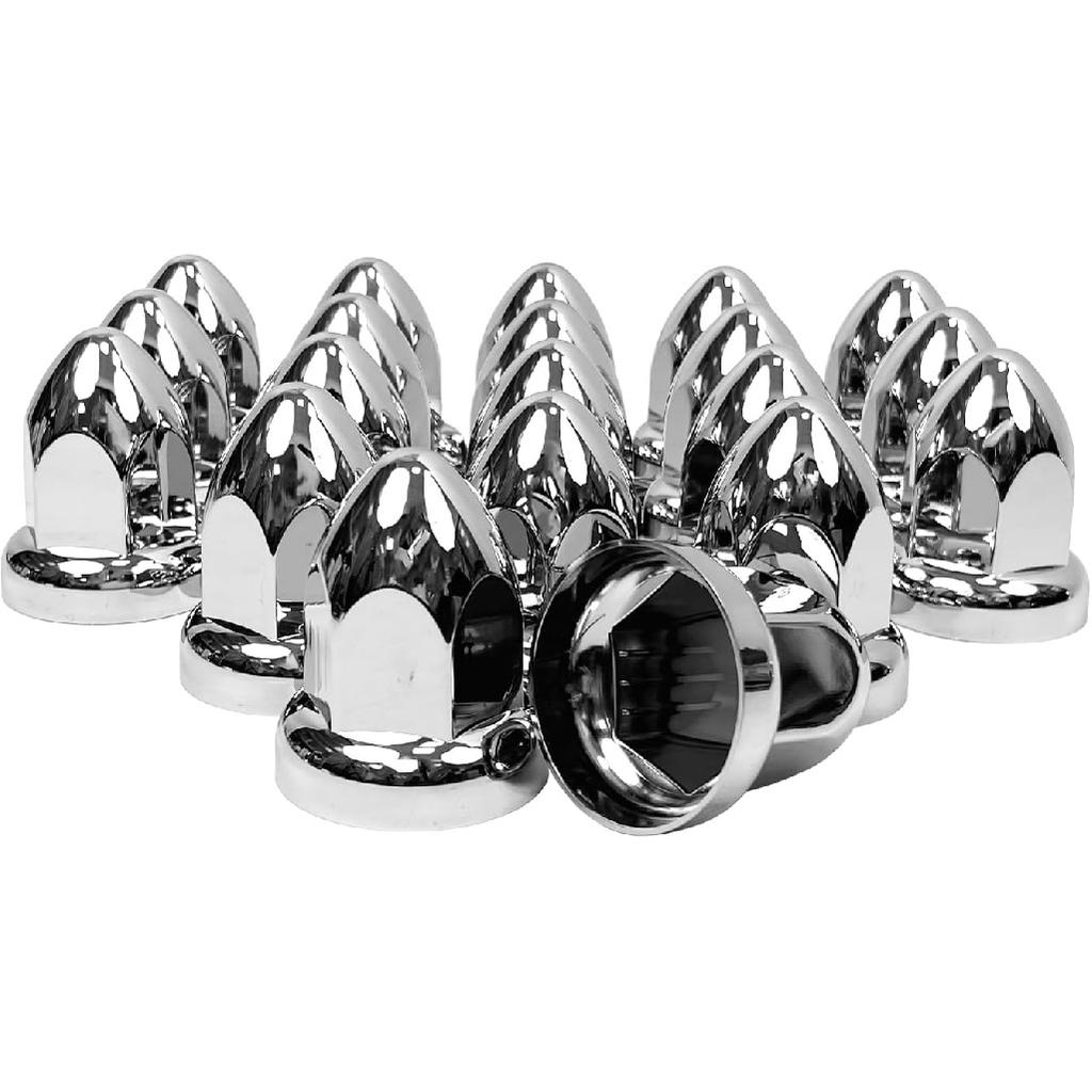 20 Pack Lug Nut Covers For Semi Trucks, 33Mm By 2-1/2" Thread On Push-On Nut Cover Caps ABS Plastic Anti-Rust