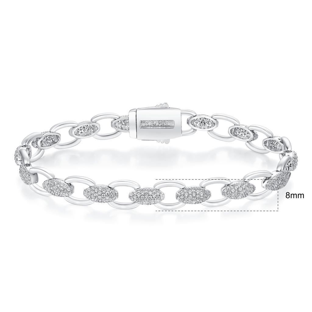 A New Spring Buckle Rhombus Zircon Bracelet Is Designed by Heavy Industry, Niche Hiphop Is Popular In Europe and the United States