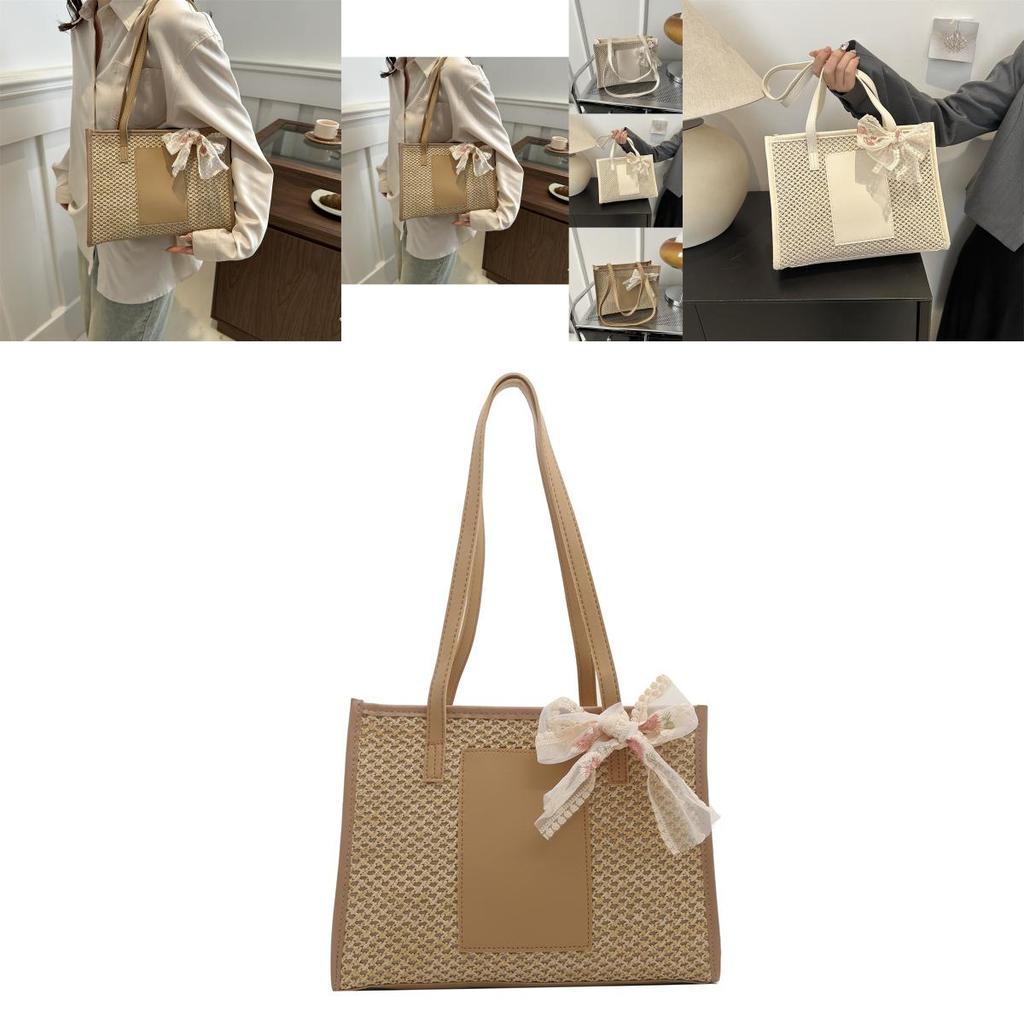 Fashionable Spring Large Tote Bag For Women With Unique Scarf And Soft Texture
