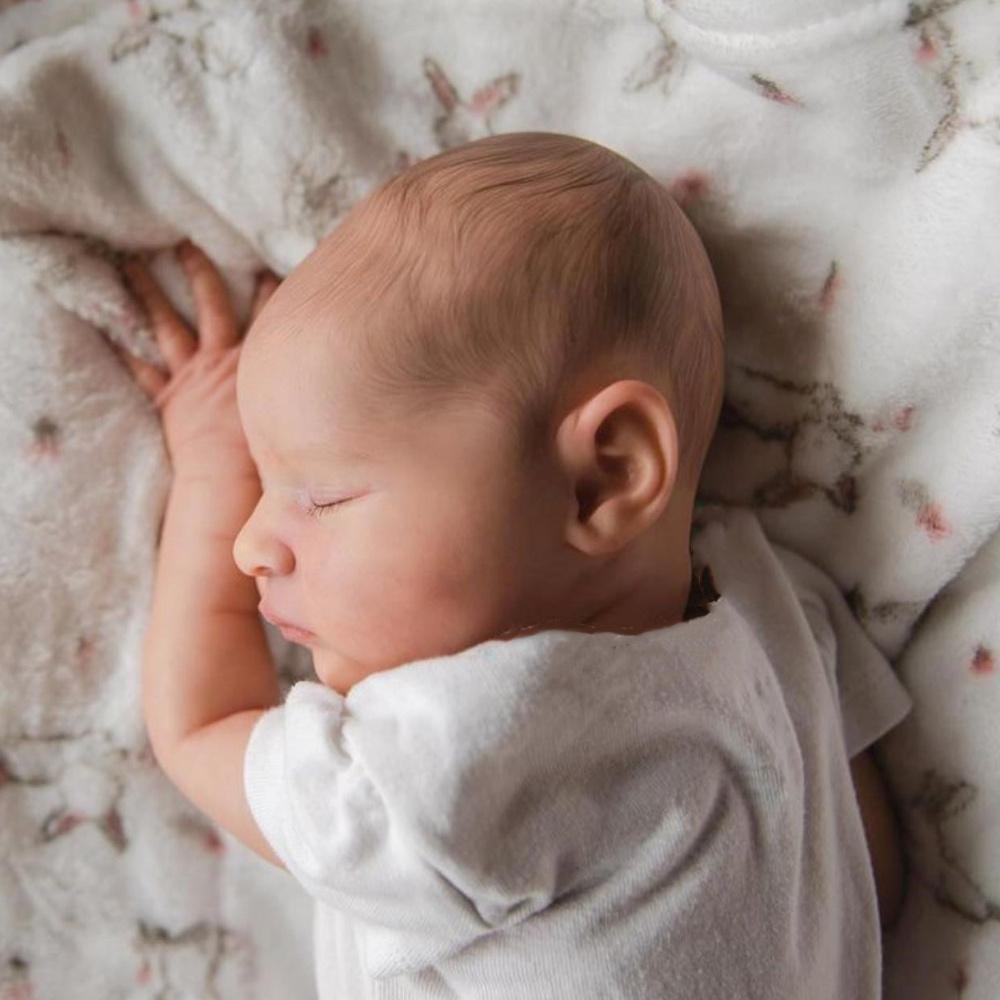 BZDOLL 20inch 50cm Soft Vinyl Asleep Reborn Baby Doll with 3D-paint Skin and Visible Veins Bebe Newborn Girl Birthday and Christmas Toy Art Dolls