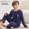 2026 Boys' Long Sleeve Pajama Set for Teens - Spring & Autumn Homewear