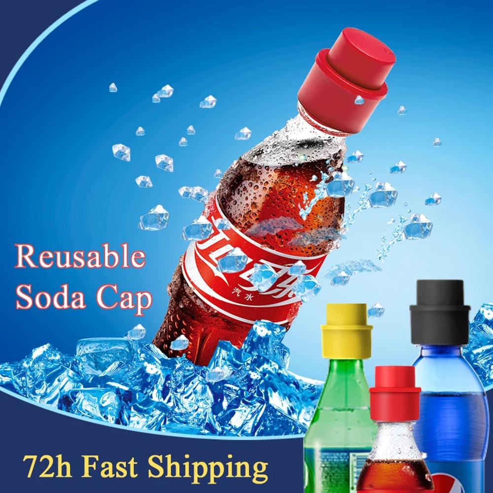 Press Type Inflatable Soda Cap Sprite Soda Cola Cap Leak-proof Carbonated Beverage Bottle Cap Gas Cap Stopper