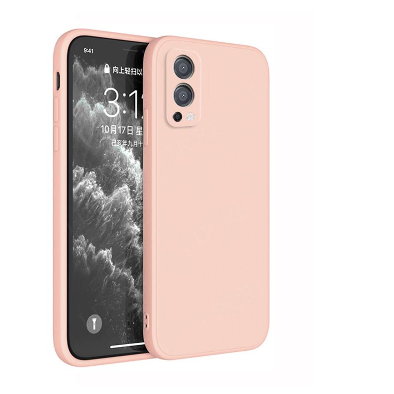 For Oneplus Nord 2 Case Silicone Soft Straight Funda Rubber Protective For Oneplus Nord 2 CE Cover For Oneplus Nord CE 5G For Nord 2 розовый