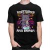 Powered By Video Games Ramen Anime Cat T Shirts Men 100 Cotton Tees Fathers Day Gift Tshirts ShortSleeve Tshirt Clothes