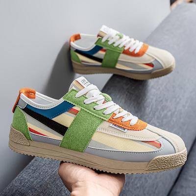 Summer Breathable Men's Shoes Casual Versatile Daily Forrest Gump Shoes Fashion High Sense Internet Celebrity Same Color Matching Comfortable Trendy 
