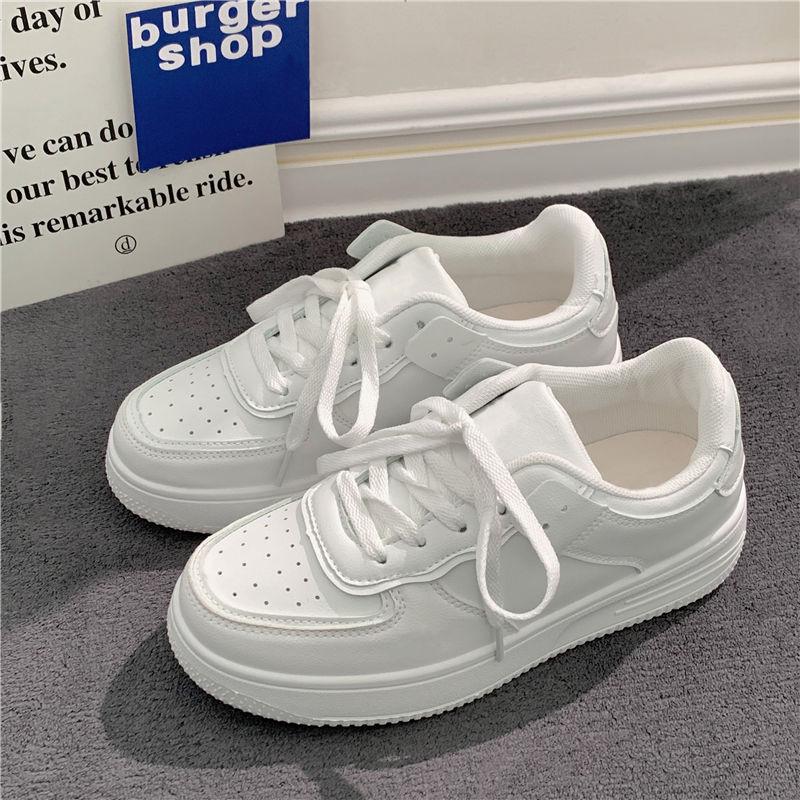 

2025 spring, summer, autumn and winter foreign trade new women s shoes women s board shoes student shoes little white shoes low-top round head ribbon 35 белый