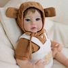Silicone Baby Doll With Bear Overalls For Collectors And Gift Buyers