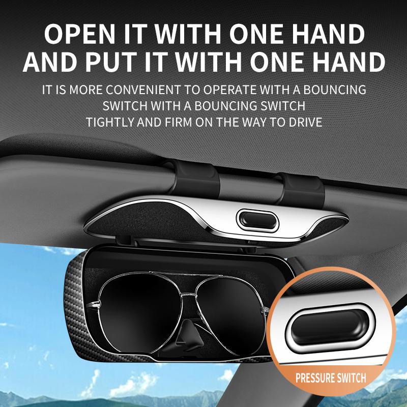 Car Eyewear Case Box Sunglasses Holder Sun Visor Storage Protective Frame Box Glasses Clip Portable For Mercedes Benz Gla Gla200