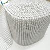 Lucky Bulk 24 Rows 4mm Non Elastic White Plastic Base Cup with Rhinestone Trimming Ab Rhinestone Mesh Without Stretch 10 Yards
