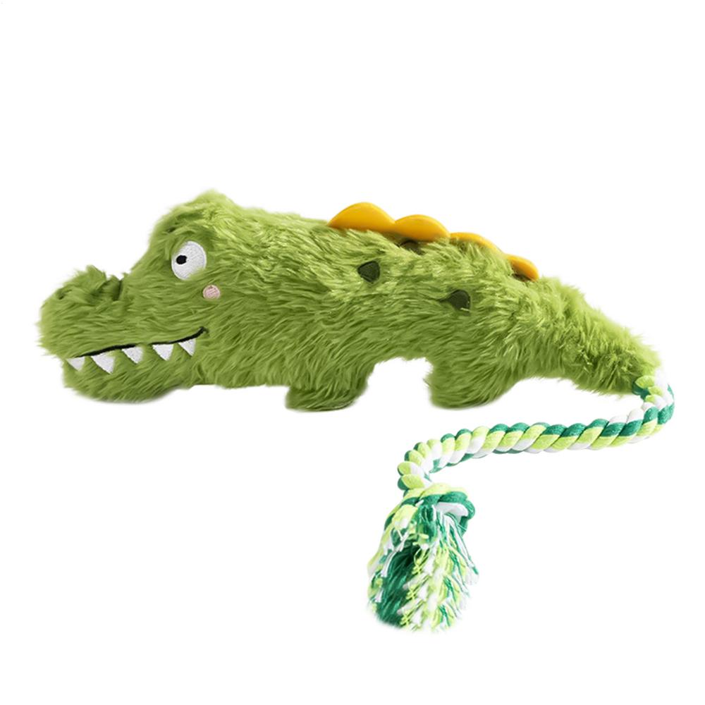 

Stuffed Dog Toys Crocodile-Shaped Dog Toy Stuffed Animal Squeaky Realistic Chewers Teething Soft for Training Indoor Outdoor зелений