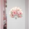 Creative Flower Folding Fan Wall Sticker New Chinese Style Bedroom Decor Headboard Study Background Self Adhesive Removable Art Sticker