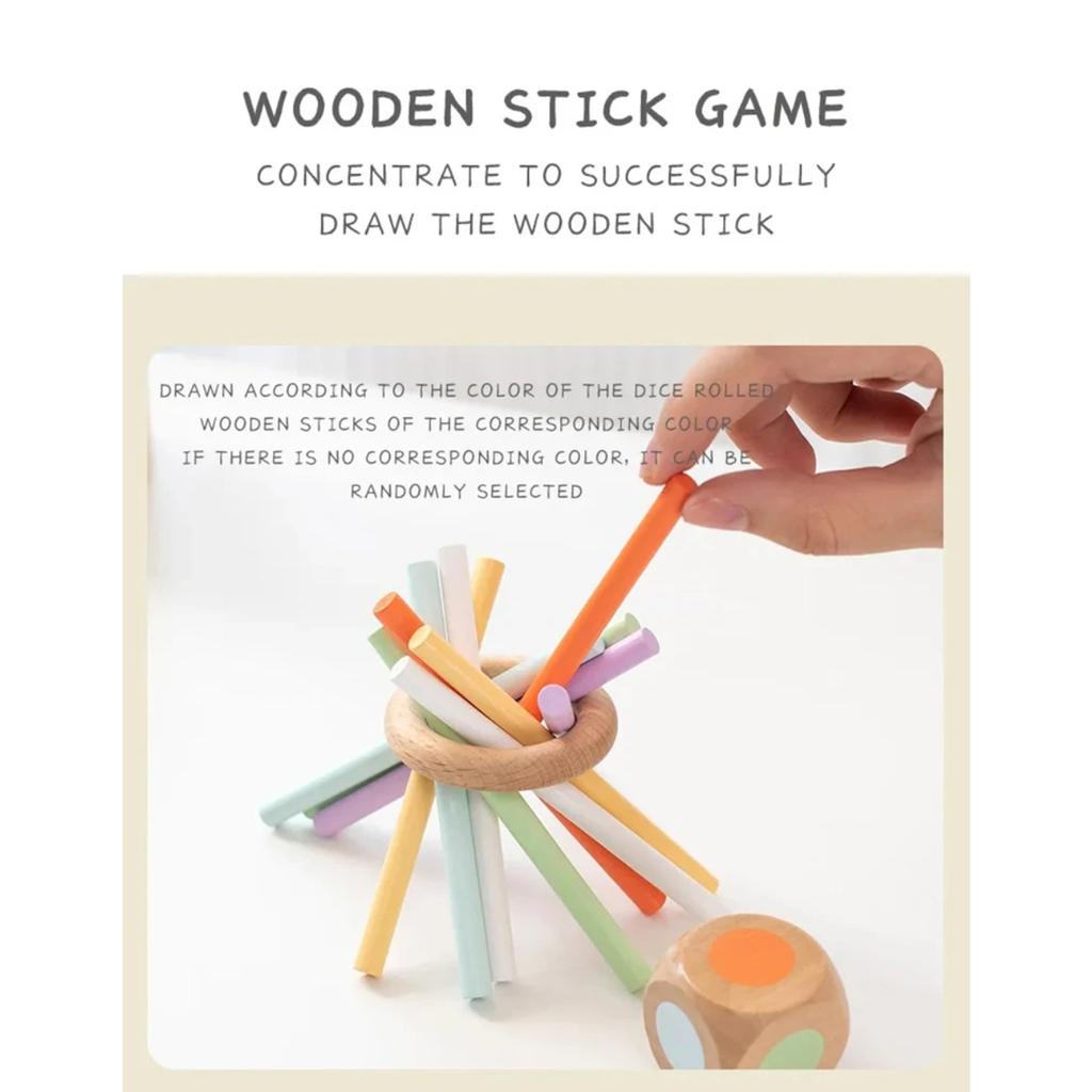 Children Color Matching Stick Balance Games Fine Motor Training Color Sorting Puzzle Learning Board Game Montessori Sensory Toys
