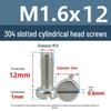 Yigu 304 Stainless Steel Slotted Pan Head Screws M1.6-M10
