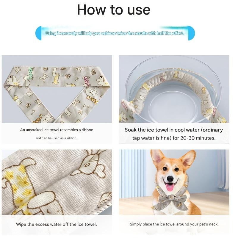 Universal Summer Pet Cooling Ice Scarf Dog Cat Neck Collar Physical Heatstroke Prevention Cool Towel Outdoor Ice Neck Ring