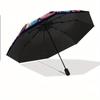 Folding Umbrella Vinyl Record-themed Umbrella, Retro Music Design Creative Portable Folding Umbrella, Suitable for All Holiday