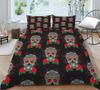 Quilt Cover 3D Printing Skull Home Bedclothes with Pillowcase King Double Size Soft Bed Set Luxury Duvet Cover