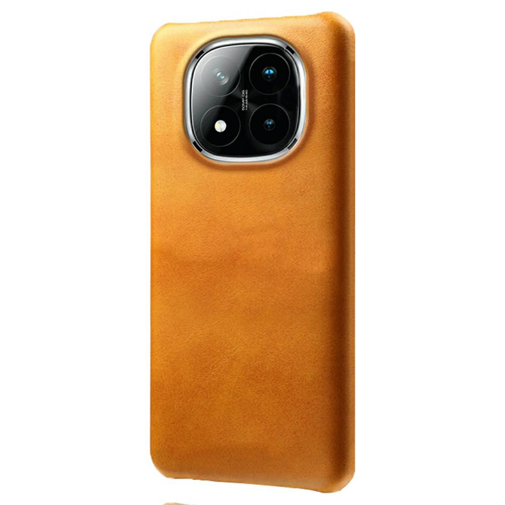 For Xiaomi Redmi Note 14 Pro+ 5G Case Calf Texture PU Leather Hard PC Protective Phone Cover