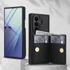 Fashion Solid Color Leather Phone Cover for Samsung Galaxy Z Fold7/Z Fold6/Z Fold5 with 360 ° Rotating Stand