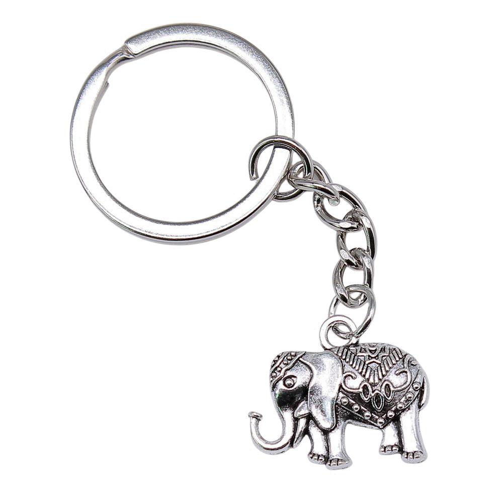 Pendants Elephant Charm Keychain Animal Theme Key Ring 28mm