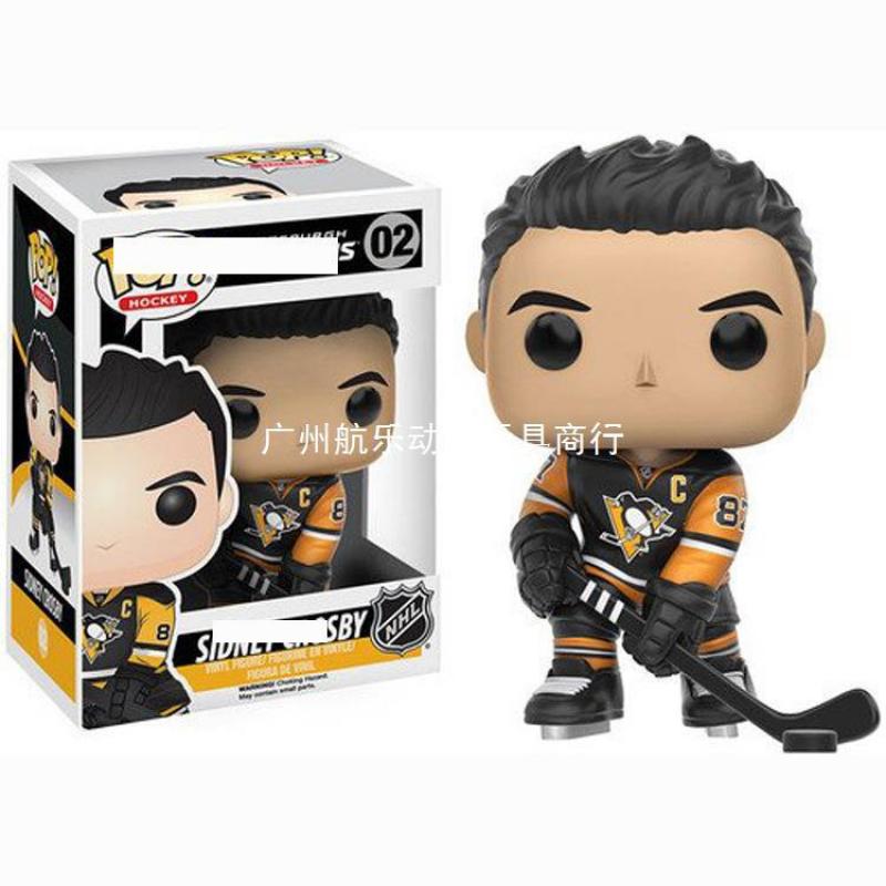 Hockeystjärna Actionfigur 10cm PVC Samlarkvalitet Actionfigur Blå och Orange Färgsättning Vuxen Samlarobjekt